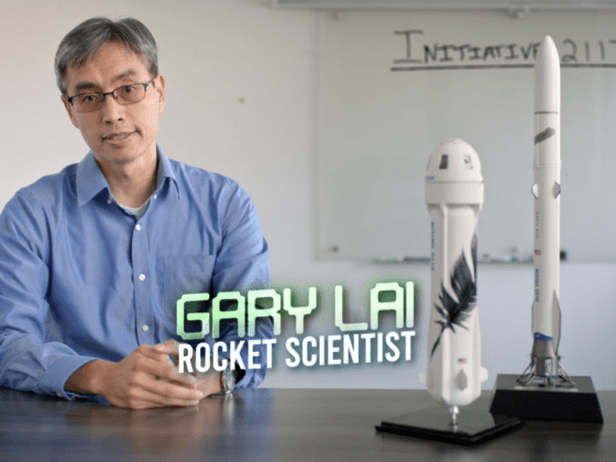 Gary Lai, a rocket scientist, sits at a desk